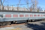 Morristown & Erie Birken Car in the consist as it is about to cross Troy Hills Rd 